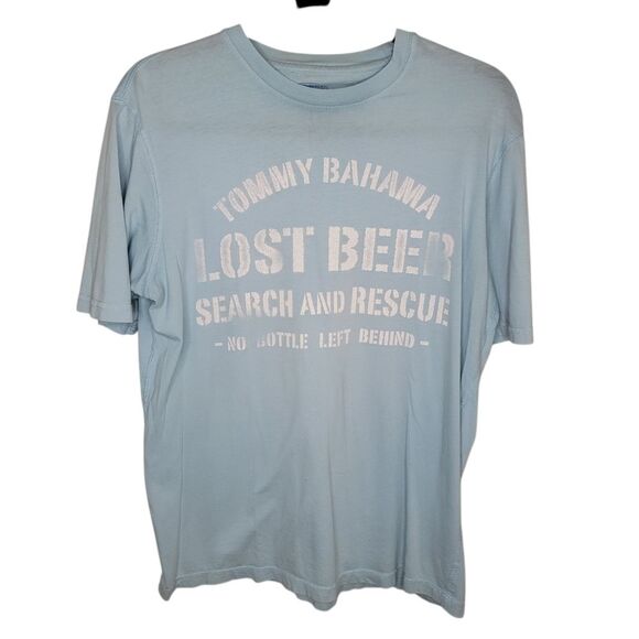 Tommy Bahama Lost Beer Search And Rescue -No Bottle Left Behind T-Shirt Small - Picture 1 of 4